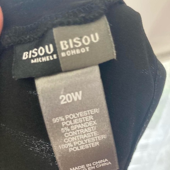 Bisou Bisou Sleeveless Dress with Silver beaded Embellished Neckline 20W - Picture 4 of 4